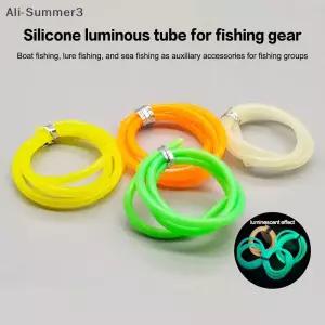 미끼고무줄 2팩 1M 낚시 발광 튜브 형광 미끼용 고무 낚시줄