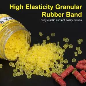 미끼고무줄 낚시용 웜 미끼 클립 세트 입자형 고무 밴드로 손 묶은 것 펠렛 붕대 링