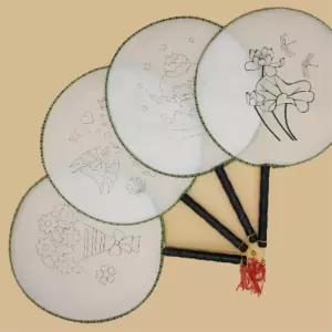 시니어 예술교육용 원형부채만들기 미술수업 키트 과학용품 두뇌개발 초등생 엄마표