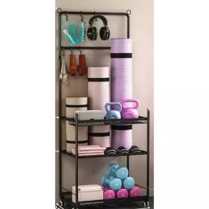 요가 매트 헬스 기구 정리대 이동식 운동용품 수납 거치대