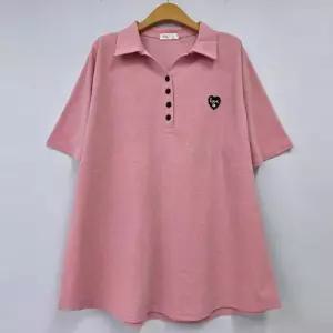 빅사이즈 603 아이럽플라워셔츠티셔츠 DOLU302