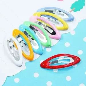 [반려] 강아지 타원 똑딱핀 20개 1판 애견 미용 헤어 머리핀