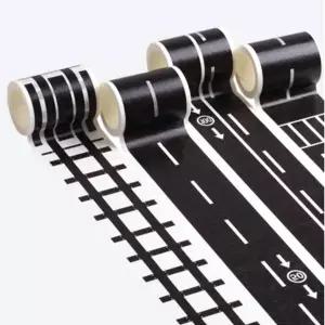 [에이치플러스몰]붙이는 자동차 도로 스티커 세트 7p 차 도로 철길 표 자동차 도로