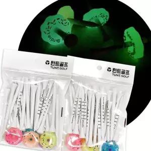 야간골프눈금티 분실방지 골프티 저녁 라운딩 야광골프용품