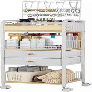 YGJT 메이크업 오거나이저 서랍이 있는 바닥 스킨케어 화장품 귀걸이 목걸이용 주얼리 향수 브러시