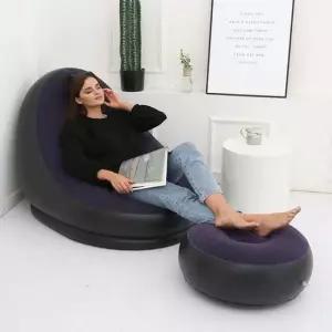 가정용 업소용 1인용 쿠션 에어쇼파 퍼플 쇼파 빈백