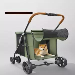 중형견개모차 반려견 카트 노견 유모차 그레이 강아지