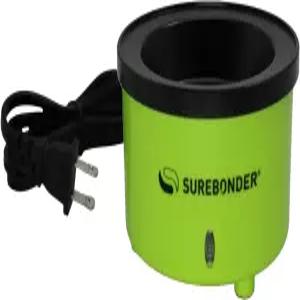 슈어본더 미니 핫 프라이팬 지름 3인치 깊이 0.75인치 공예품을 냄비에 직접 담급니다. 꽃 화환 보석 녹색