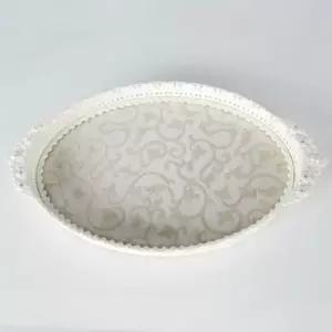 브런치쟁반 퀸스아이보리 엔틱트레이(대) 주방데코 쟁반 플레이팅