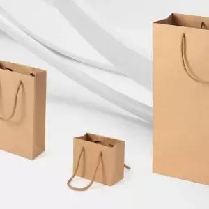 [문구/오피스] 크라프트 가로 쇼핑백 무지 단면 종이봉투 소품가방