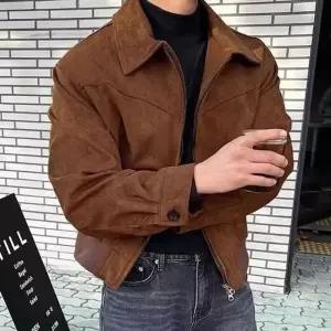 남성 캐주얼 스웨이드 베이직 블루종 자켓 IS JK59 간절기자켓