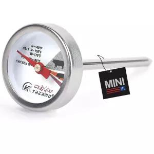 미니 맞춤 가금류/육류 온도계 스테이크 그릴용 즉시 온도 확인 조리 소고기/돼지고기/닭고기용 스테인리스