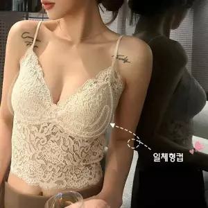 131000059 캡내장크롭탑나시 실내복 티숙 볼레로 여성 흰색면티 131