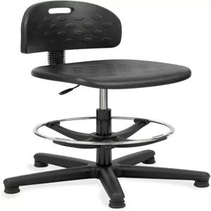 Safco 6680 소프트 터프 이코노미 작업대 의자(옵션 암 별도 판매) 블랙