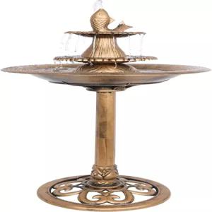 알파인 코퍼레이션 40인치 계층형 받침대 물고기 분수 조류 목욕 정원용 계단식 야외 물놀이 시설 뒷마당