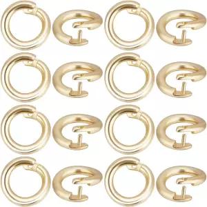 꿀벌 공예품 1박스 50개 잠금 점프 링 OD 5.5mm ID 3mm 18K 금 도금 원형 커넥터 분할 참 목걸이 펜던트