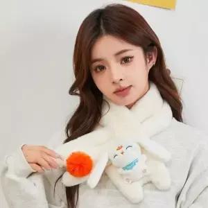 귀요미 캐릭터 머플러 어린이 남녀공용 밍크 숄 겨울 목토시