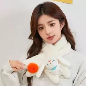 귀요미 캐릭터 머플러 어린이 남녀공용 밍크 숄 겨울 목토시