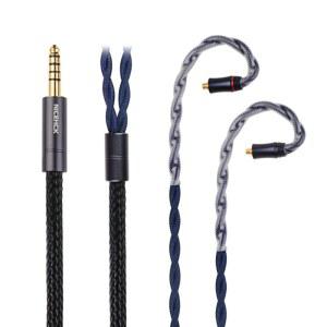 7N OCC 팔라듐 실버 합금 IEM 업그레이드 MMCX 밸런스 선택 1.25m 4.4mm 2핀 케이블