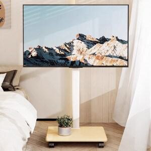 FANOBO 티비 거치대 좌우 조절 가능 티비스탠드 휴대용 tv거치대 25~70인치 이동식tv 적용 40KG 하중