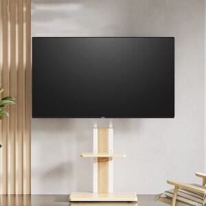 FANOBO 티비 거치대 휴대용 스탠드 25-75인치에 tv스탠드 좌우 조절 가능 이동식 tv 적용 55KG 하중