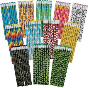 펀 익스프레스 연필 모음108개 교실 용품 및 인센티브 발렌타인 경품 파티 혜택 스타킹 스터퍼 벌크 아트