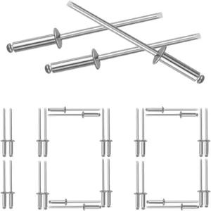 Quevaeco 100pcs 3/16인치 x 1/2인치 알루미늄 리벳 금속 및 DIY용 블라인드 개방형 패스너