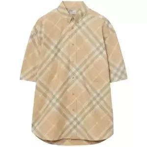 [롯데백화점]버버리 체커드 코튼 셔츠 체크 8082478