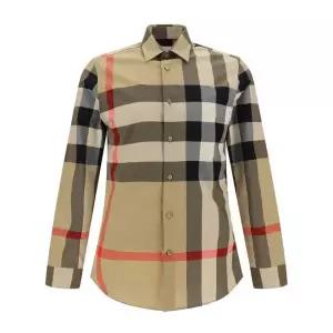 [롯데백화점]버버리 체커드 코튼 셔츠 체크 8071445