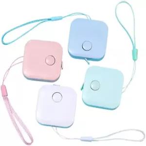 빔마커 4종 4색 정사각형 60인치 테이프 측정 소프트 리트랙터블 미니 자 신체 측정용 푸시 버튼이 있는