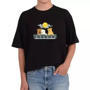 오버핏반팔티 달빛 강아지 친구 커플 달빛아래사랑 귀요미