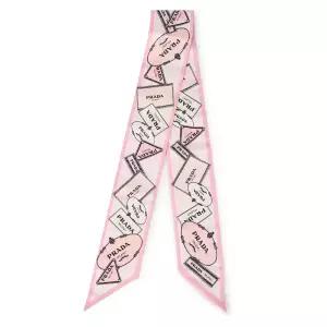 [롯데백화점]프라다 프린트 실크 트윌 스키니 스카프 1FF008-2DGY-F0DLD