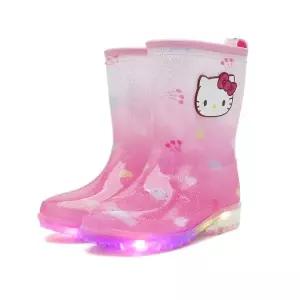 [보리보리/프리프리스 슈즈]헬로키티 린지 라이팅 레인부츠
