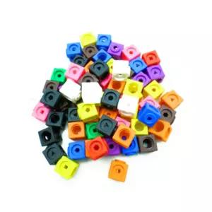 도형으로 배우는 수학 모양 연결사각큐브 100ea 조기교육 블록세트 창의력블럭