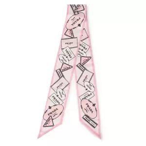 프라다 프린트 실크 트윌 스키니 스카프 1FF008-2DGY-F0DLD