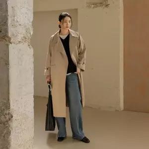 [하프클럽/]이펜 테일러드 스트랩 트렌치 코트