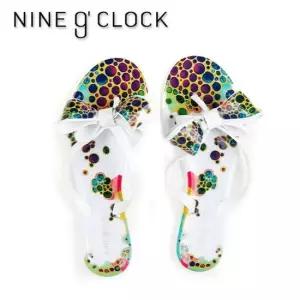 나인어클락 나비 조리젤리 화이트 조리 쪼리 나비조리 나비쪼리 캐주얼쪼리 심플쪼리