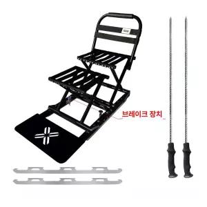 눈썰매 성인 얼음썰매 빙판 브레이크 시트 등받이 윈터 스포츠 1인용 2인