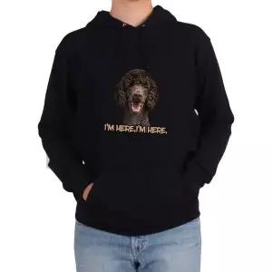 [RIZPICK]후드티 강아지 푸들 브라운푸들 아임히어 I AM HERE그림 다양한 색상