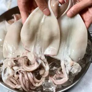 [롯데백화점]자연맛남 국내산 손질 오징어 4-8미 (500gx2팩)