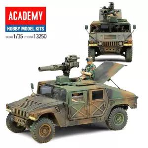 프라모델250 미국 M966 토우미사일 험비차량 전투기 모형 완구 밀리터리장갑차 탱크 조립 군인 장식품 아카