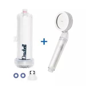 [듀벨][SSG단독구성] 수도애 샤워기용 고급형+ 와이즈 화이트 샤워기 대용량 필터 녹물 이물질제거