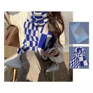 [콩심팥심]따듯해 블루시 짧은 숏 여성 목도리 겨울 머플러 커플 리즈 남성