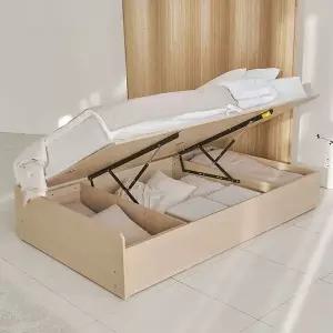 [포스트모던] 빅셈 평상형 리프트업 수납 침대 SS (독립매트)