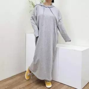 [의류] 루즈핏 베이직 후드 롱원피스 ob24302