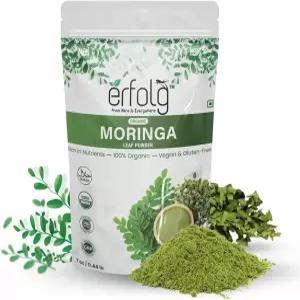 에르폴그 100 모링가 올레페라 잎 가루 7온스 - 0.44파운드 영양소 풍부 및 텐 프리 제 면역 비타민 음료