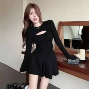 [하프클럽/셀러허브_여성트랜드패션]여성 셋업 슬림핏 컷아웃 바스트 쁘띠