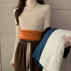 여성 슬림핏안감 골지 털 목폴라 티숙 LKT007 여성 티숙 남자 폴라