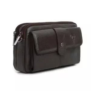 미니백 데일리 클러치 손가방 아빠 가죽 지갑 브라운