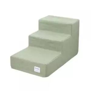 [반려] 강아지 패브릭 계단 3단 그린 1P 애견 슬개골 스텝